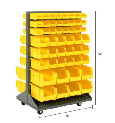 Storage bins pick rack mobile - commercial - 100 bins