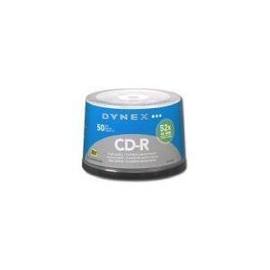 50 pk pack dynex cd-r blank record 52X 80 min 700MB 