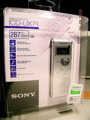New sony icd-UX71 digital voice recorder pc/mac ~ , pics