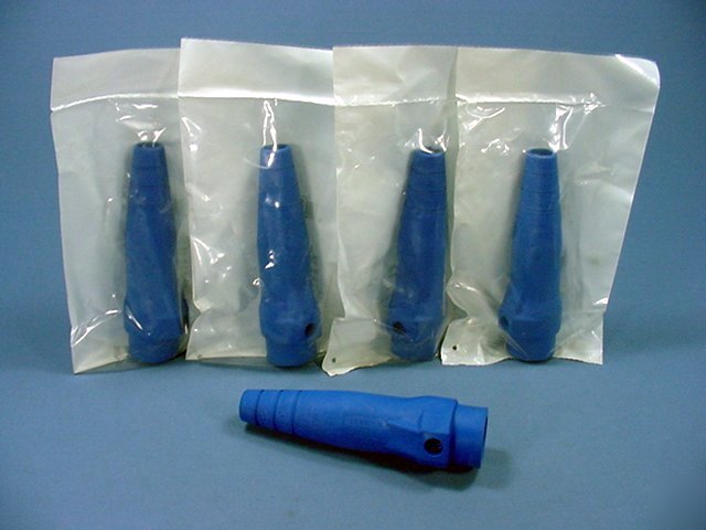 5 blue leviton 18 series cam plug insulating sleeves
