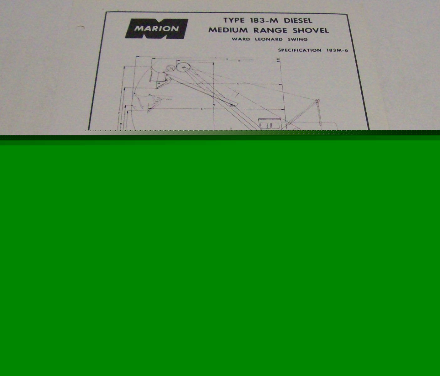 Marion 1966 - 1969 183 m shovel sales brochure lot