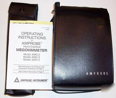 New amprobe amc-2 megohmmeter hand-cranked -never used