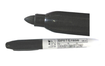 100 pack-bullet tip dry erase markers in all black 