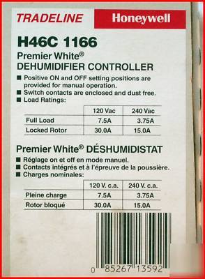 Honeywell H46C 1166 white dehumidifier controller