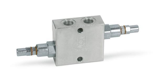 Hydraulic dual cross relief valve inline 1/4
