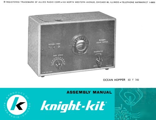 Knight kit ocean hopper manual w/foldout sch Â»rÂ²