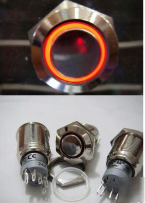 10, push button brass momentary on(on) switch 24V.R11E