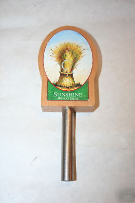 Sunshine wheat beer collectors beer tap handle