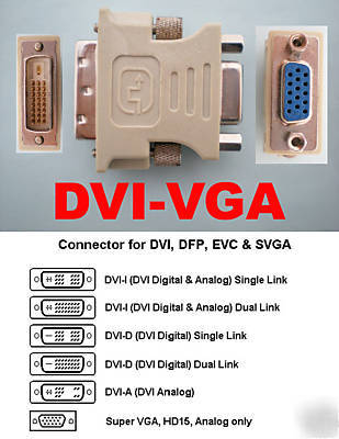 10 connector male dvi (24+1PIN) to female svga vga DB15