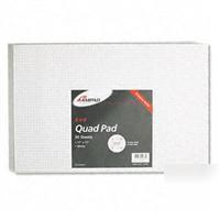 Ampad quadrille pad with 4 squares/inch, 17 x 11, wh...