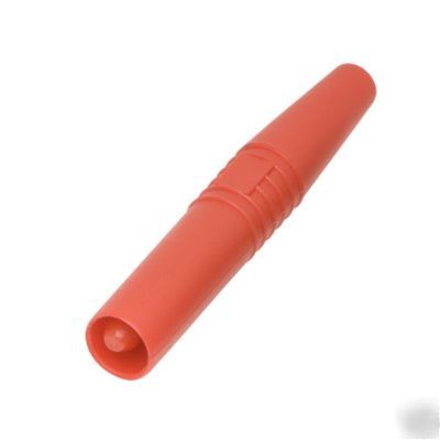 Single pole 4MM shrouded cable test plug red x 1