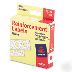 Avery 05729:polyvinyl standard dia. hole reinforcements