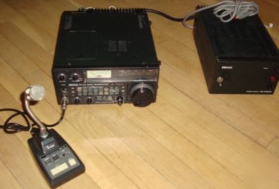 Ic hf 720A transceiver, sm-8 desk mic, & ic p supply 