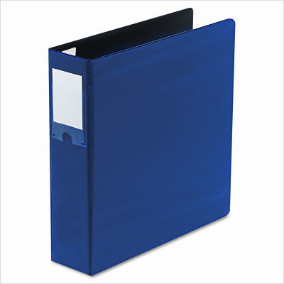 Locking no-gap d-ring vinyl binder, 2IN capacity, blue