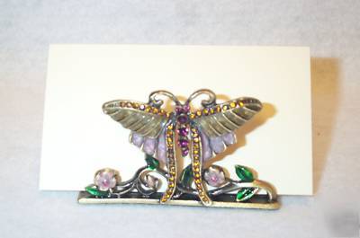 New bejeweled desk business card holder 