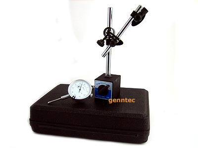 Dial indicator +magnetic base fine adjustment w/case 