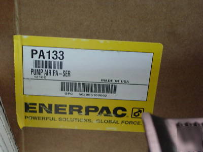 New enerpac pa-133 air driven hydraulic pump in box