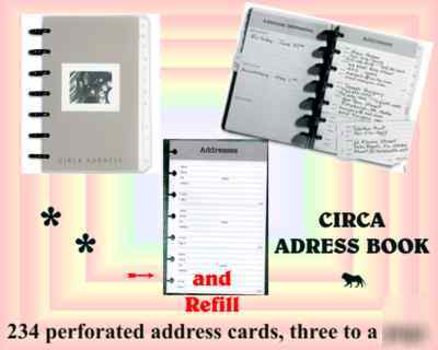 New levenger - circa adress book - & 234 cards refill