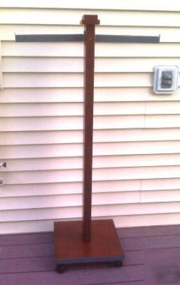 Wood clothing store racks 2 way white or cherry lot 24 