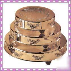 Gold plate cake stand plateau 14