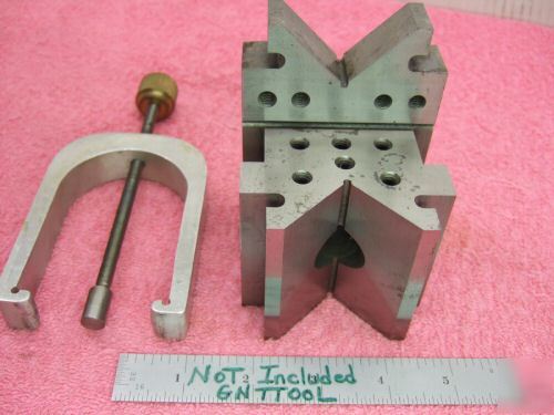  v-block w/ clamp machinist toolmaker mint precise grnd