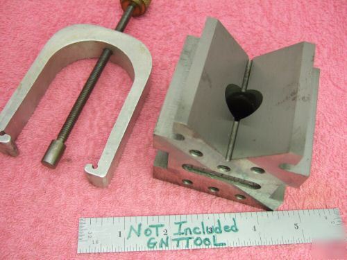  v-block w/ clamp machinist toolmaker mint precise grnd