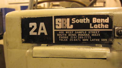 Southbend lathe (surface grinder) used