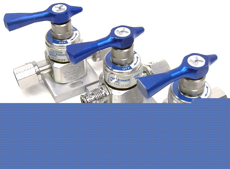Lot 3 parker veriflo 944 high-purity gas shut-off valve