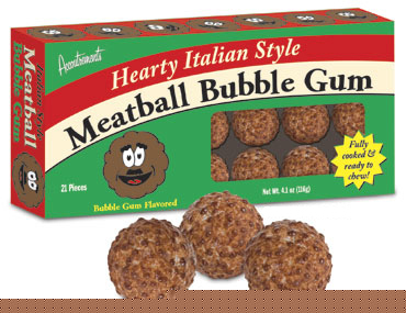 Meatball gumballs bubble gum italian candy funny gross
