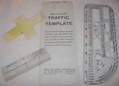 Vtg 1960 the traffic institute template &use book-let +