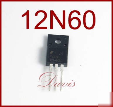 Fairchild n-mosfet 12A 600V fqpf 12N60 c to-220F