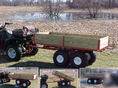 Atv trailer wagon dump bed garden utility 7550 atv