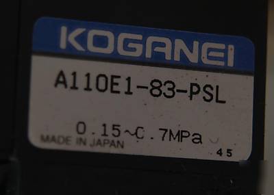 Koganei 14-port manifold w/ 12 pneumatic 24V valves