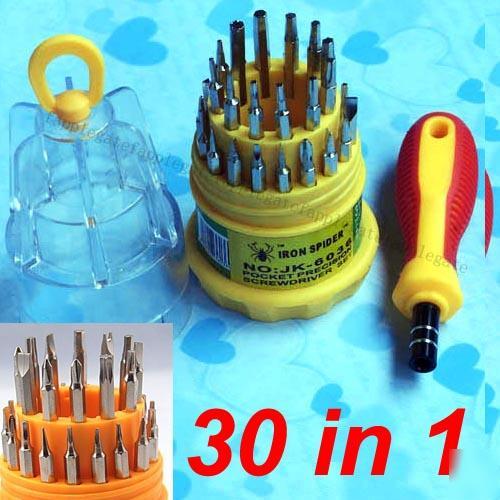 Magnet screwdriver set 30 kits heads torex hex straight