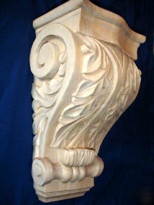 Maple 8 x 14 acanthus kitchen bar corbel lot M001