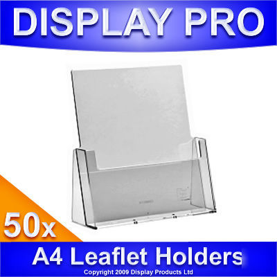 50X A4 leaflet holder brochure counter shop displays 