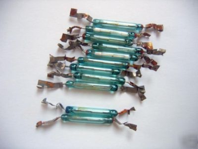 Reed glass magnetic switch green 19MM rhodium noc 45PCS