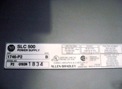 Allen bradley scl 500 power supply 1746-P2, 1746-A10