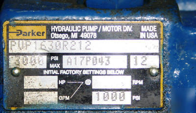 Hsi hydraulic power unit fluid power sys 30 gal 800 psi