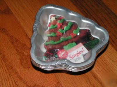 New 4 wilton mini christmas tree molds singles 4.5