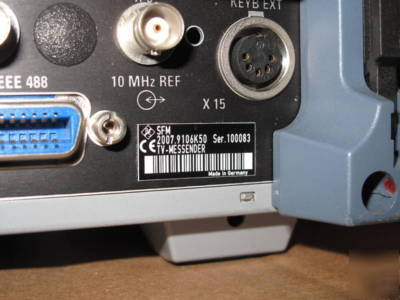 Rohde & schwarz r&s sfm tv test transmitter messender