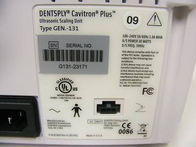 2009 dentsply cavitron plus ultrasonic scaler gen-131