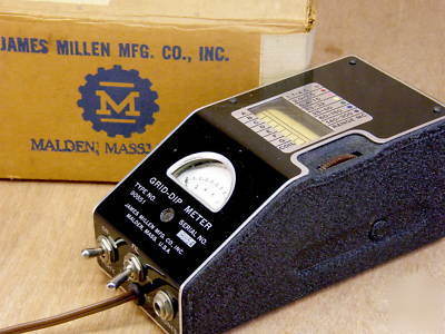 James millen grid dip meter. ca 1949, w/ all coils