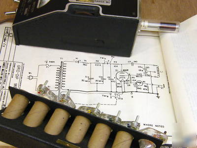 James millen grid dip meter. ca 1949, w/ all coils