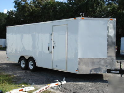 New 8.5X20 8 1/2 x 20 enclosed trailer 20' + the v nose