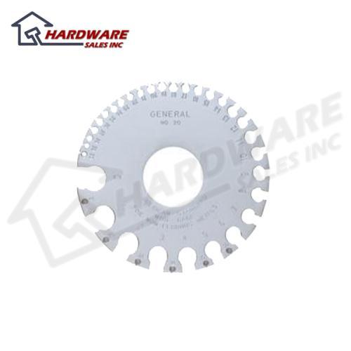 New general tools 20 standard steel wire gauge 