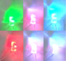 Ten 5MM bright rgb color change led + free resistors