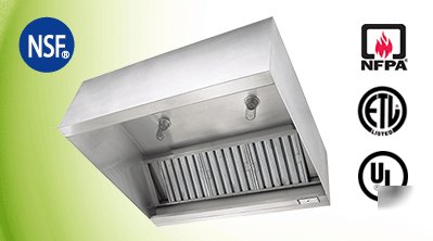 4FT restaurant grease exhaust hood package