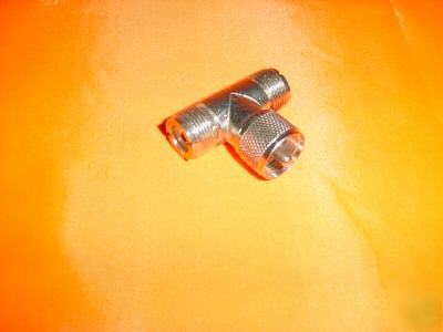 Cb cw ham radio antenna t connector pl-259 to so-239 
