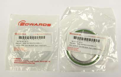Edwards iso-63 stainless centering viton o-ring lot 2
